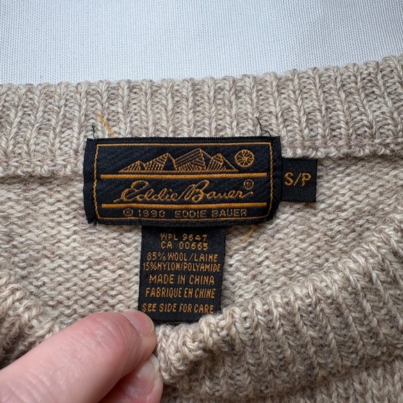 VTG Eddie Bauer Women’s Wool Blend Floral Sweater Size S Cottage-core 90s EUC - Picture 2 of 7